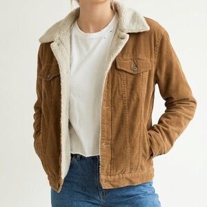 Brandy Melville Lillian Fur Corduroy Jacket